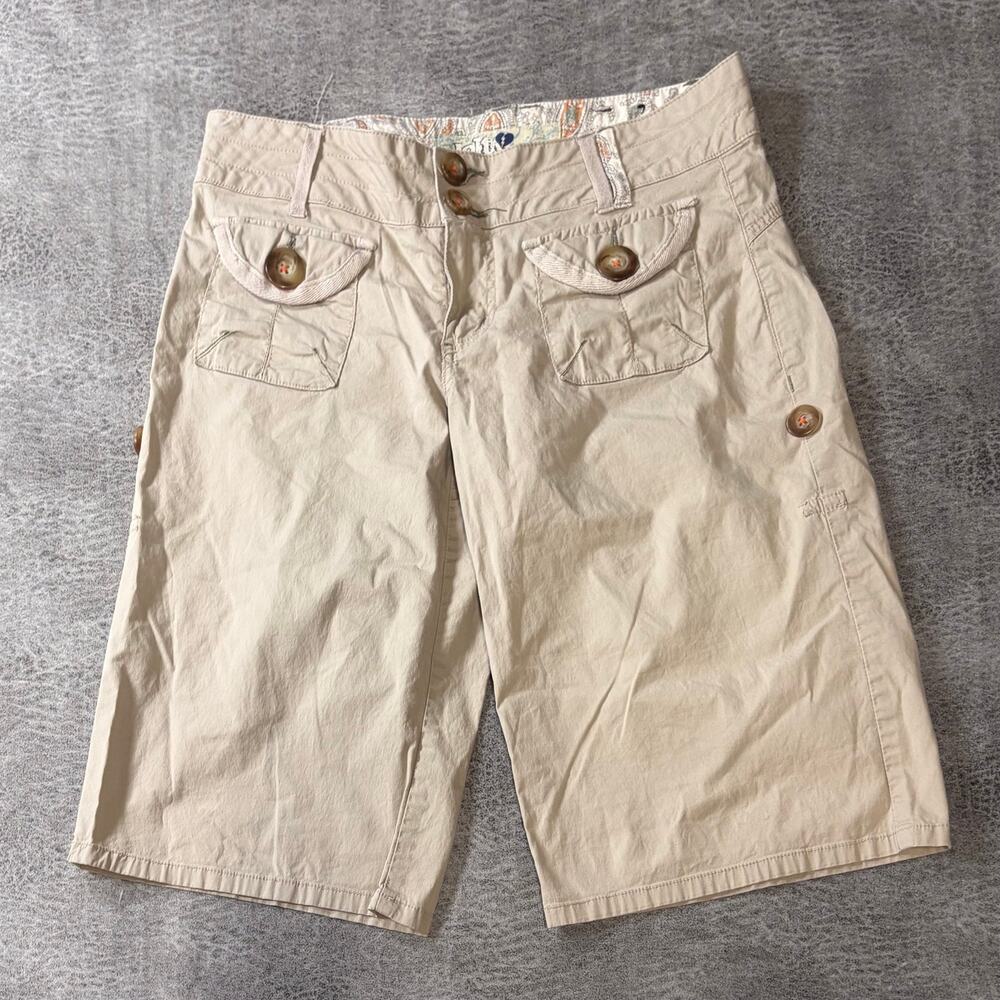 Khaki Cargo Bermuda Y2k Shorts